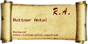 Ruttner Antal névjegykártya